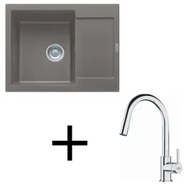 Set G256 Kameninový sudoper Franke MRG 611-62 + Slavina FS 3229 / Sivi kamen