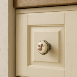 Gumb od porculana TOSCANA / Nikel patina sa motivom