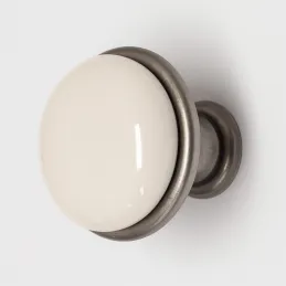 Gumb TOSCANA / Nikel patina - porculan