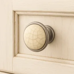 Gumb TOSCANA / Nikel patina - puknuti porculan