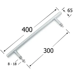 Obostrana ručka za vrata HOME / Crna mat
