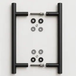 Obostrana ručka za vrata HOME / Crna mat