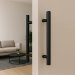 Obostrana ručka za vrata HOME / Crna mat