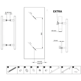 Obostrana kvaka za vrata HOME / Bakarna