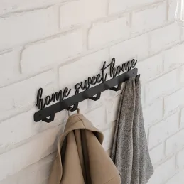 Vješalica za zid SWEET HOME / Crna mat