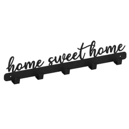 Vješalica za zid SWEET HOME / Crna mat
