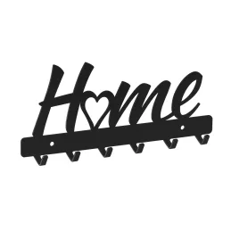 Vješalica za zid LOVELY HOME / Crna mat