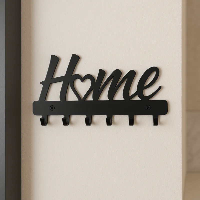 Vješalica za zid LOVELY HOME / Crna mat