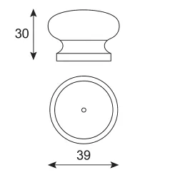 Drvena ručkica knop NADIN / Lakirani javor