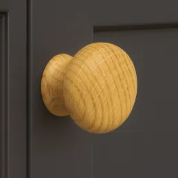 Drvena ručka knopka NADIN / Lakirani hrast