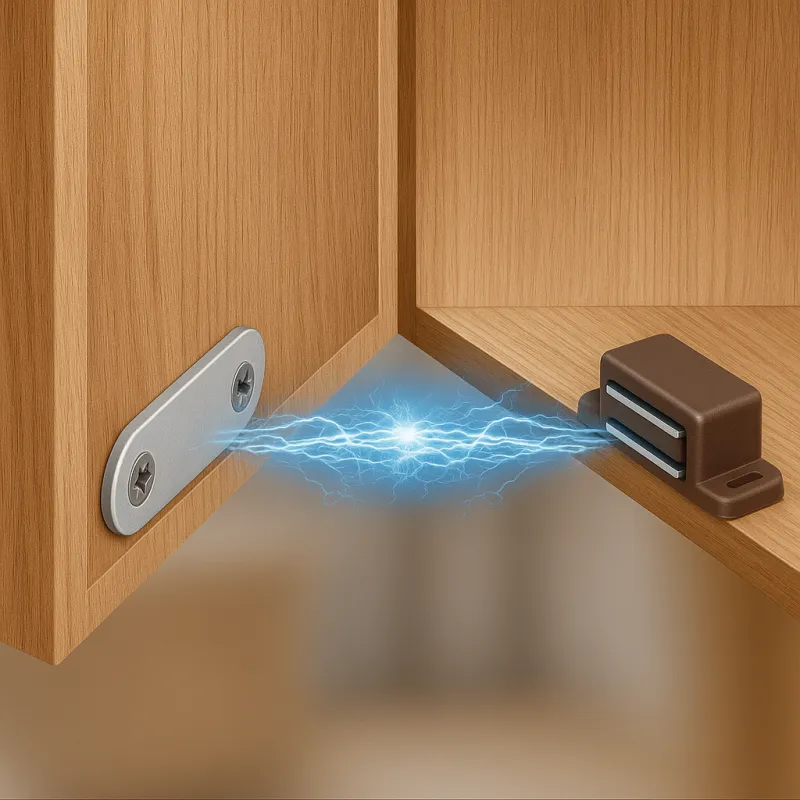 Magneti za namještaj PRACTIC / Smeđa