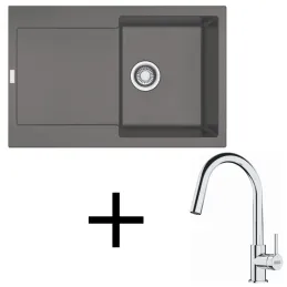 Set G258 Kameninovski sudoper Franke MRG 611+ Slavina FS 3229 / Sivi kamen