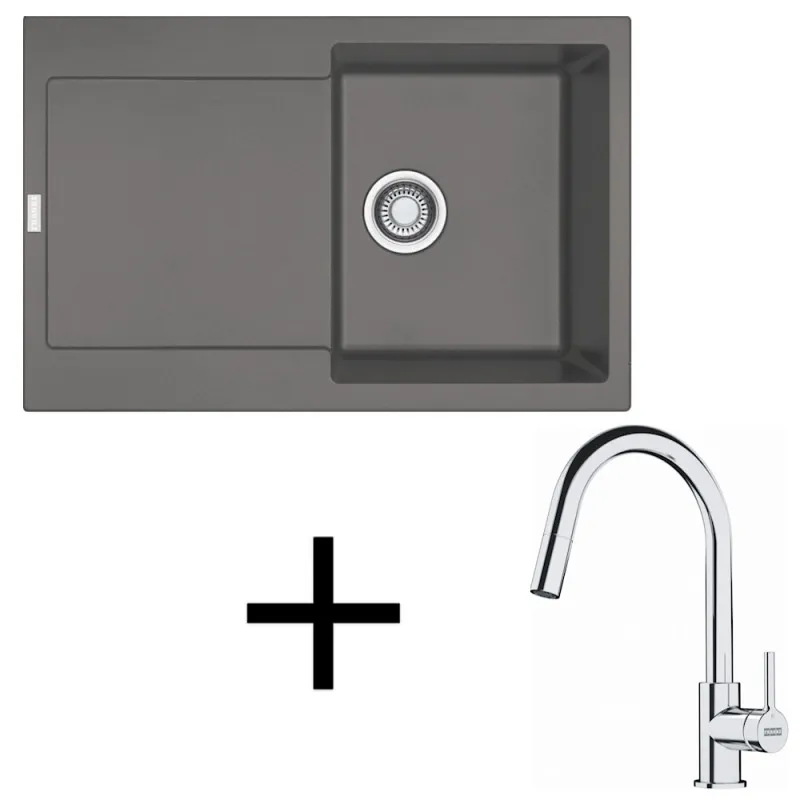 Set G258 Kameninovski sudoper Franke MRG 611+ Slavina FS 3229 / Sivi kamen