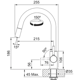 Set G258 Kameninški sudoper Franke MRG 611+ Miješalica FS 3229 / Crna mat