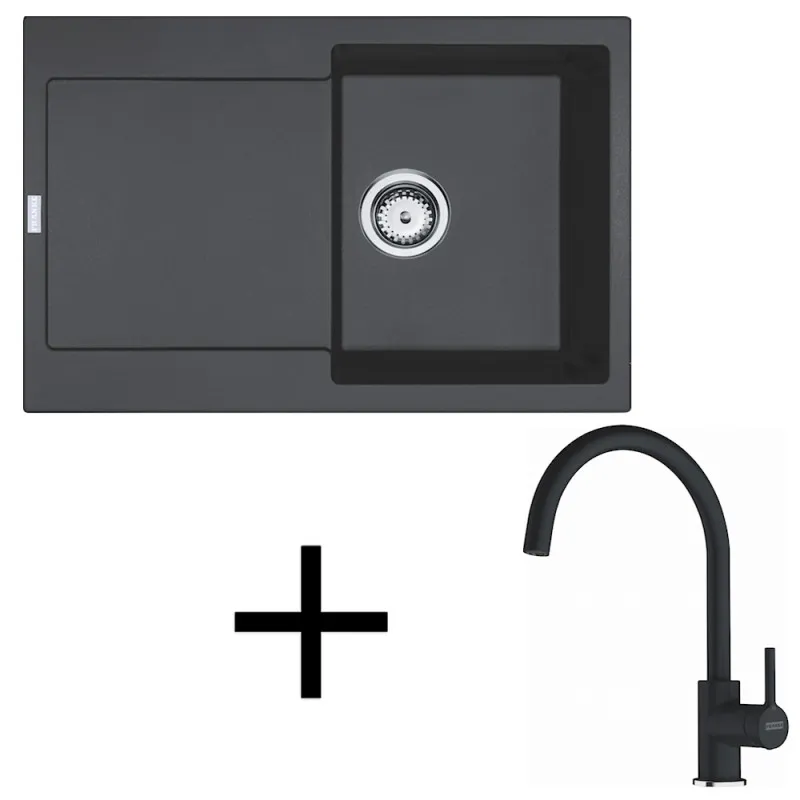 Set G276 Kameninový sudoper Franke MRG 611+ Slavina FS 6018 / Onyx