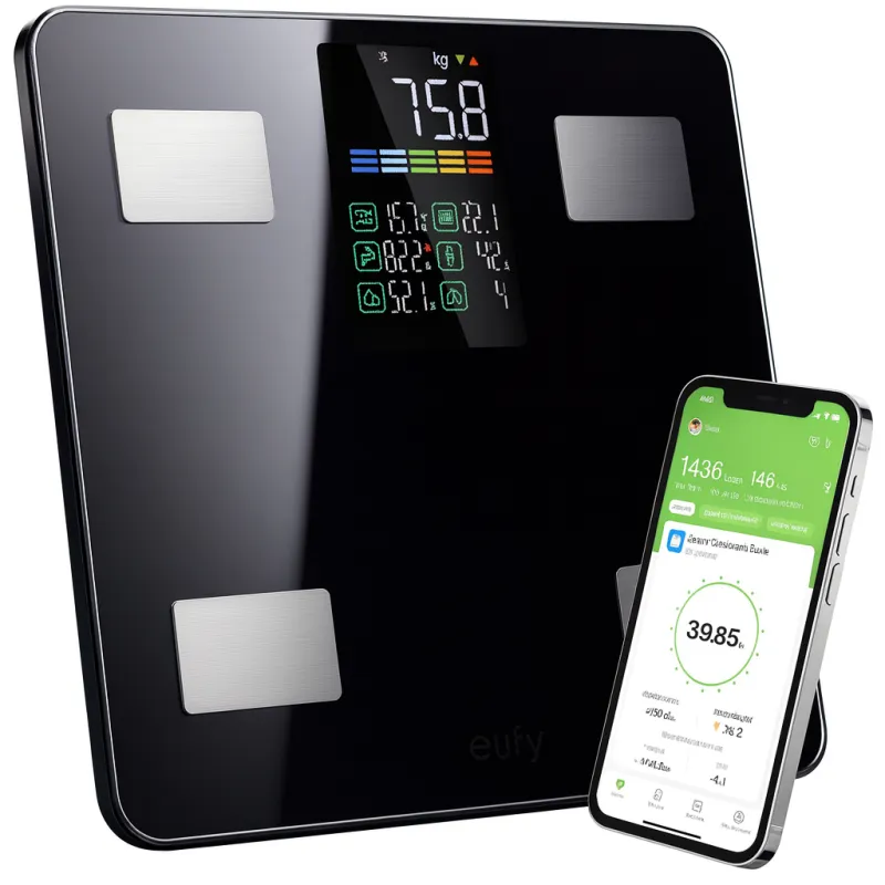 Pametna vaga s aplikacijom FEEL FIT / Crna