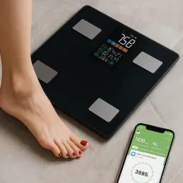 Pametna vaga s aplikacijom FEEL FIT / Crna