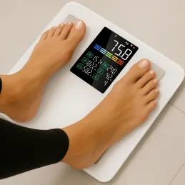 Pametna vaga s aplikacijom FEEL FIT / Bijela