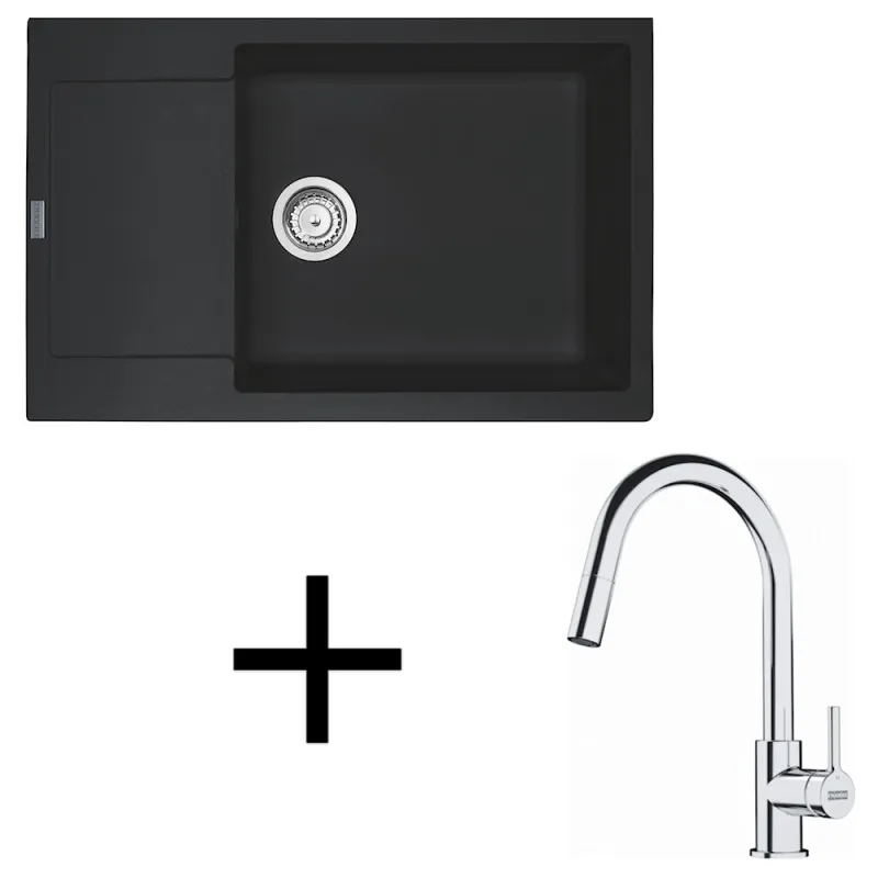 Set G260 Kameni sudoper Franke MRG 611-78 BB + Slavina FS 3229 / Onyx