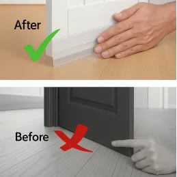 Set od 2 komada zaštitne silikonske brtve za vrata 1800 mm / Prozirno