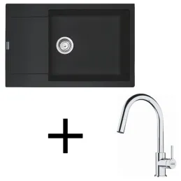 Set G260 Kamenino sudoper Franke MRG 611-78 BB + Slavina FS 3229 / Crna mat