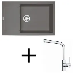 Set G277 Keramički sudoper Franke MRG 611-78 BB + Slavina FS 3230 / Sivi kamen