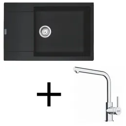 Set G277 Kameninový sudoper Franke MRG 611-78 BB + Slavina FS 3230 / Crna mat