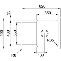 Set T94 Tectonit sudoper Franke OID 611-62 + Slavina FP 9000 / Crna