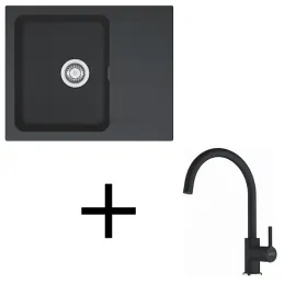 Set T118 Tectonit sudoper Franke OID 611-62 + Miješalica FC 6018 / Crna