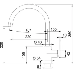 Set T118 Tectonit sudoper Franke OID 611-62 + Miješalica FC 6018 / Crna
