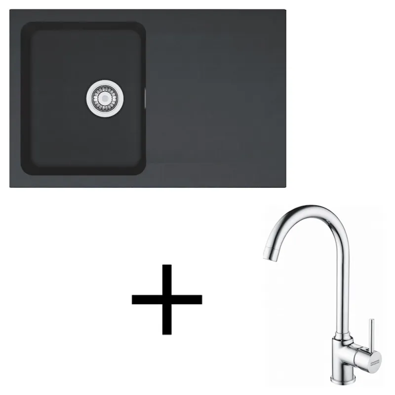 Set T96 Tectonit sudoper Franke OID 611-78 + slavina FP 9000 / Crna