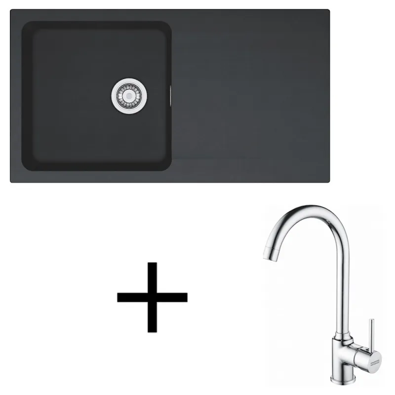 Set T98 Tectonit sudoper Franke OID 611 + Miješalica FP 9000 / Crna