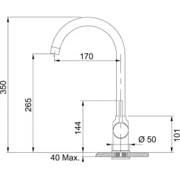 Set T98 Tectonit sudoper Franke OID 611 + Miješalica FP 9000 / Crna