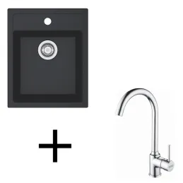 Set T100 Tectonit sudoper Franke SID 610-40 + Slavina FP 9000 / Crna