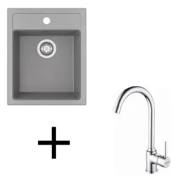 Set T100 Tectonit sudoper Franke SID 610-40 + Slavina FP 9000 / Siva