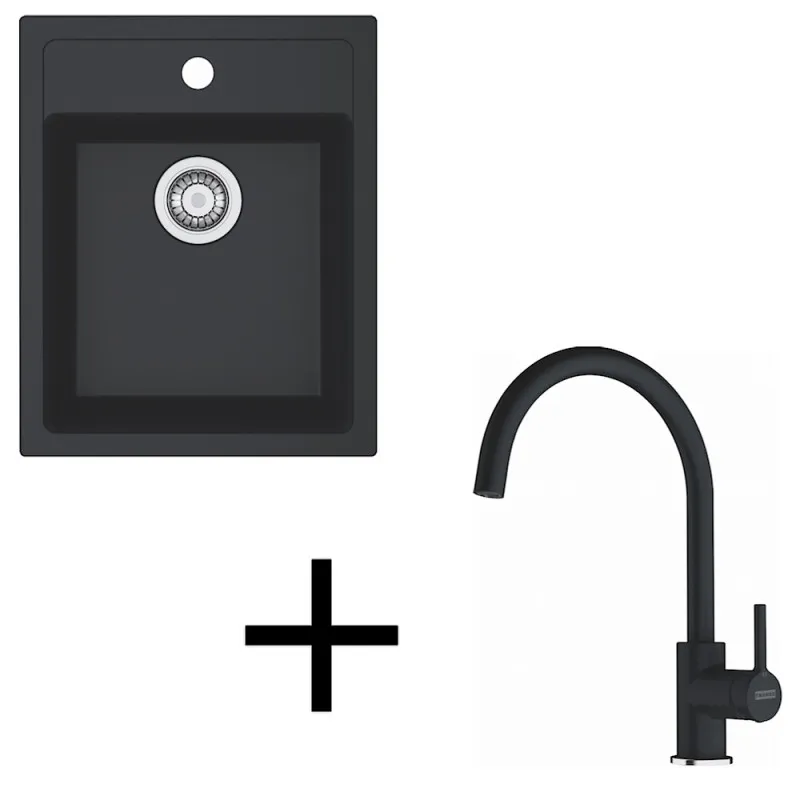 Set T121 Tectonit sudoper Franke SID 610-40 + Miješalica FC 6018 / Crna