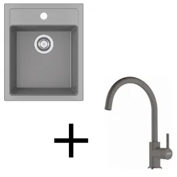 Set T121 Tectonitni sudoper Franke SID 610-40 + Miješalica FC 6018 / Siva