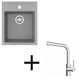 Set T113 Tectonitni sudoper Franke SID 610-40 + Miješalica FS 3230 / Siva