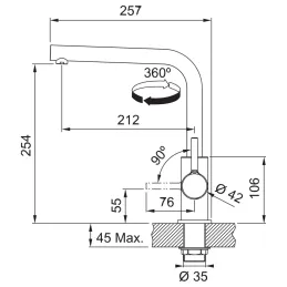 Set T113 Tectonitni sudoper Franke SID 610-40 + Miješalica FS 3230 / Siva