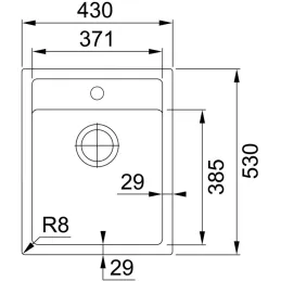 Set T113 Tectonit sudoper Franke SID 610-40 + Miješalica FS 3230 / Crna