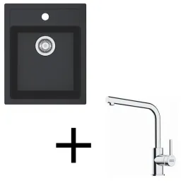 Set T113 Tectonit sudoper Franke SID 610-40 + Miješalica FS 3230 / Crna