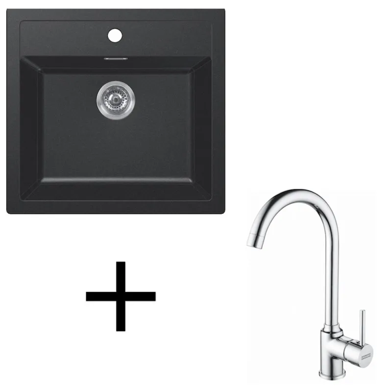 Set T102 Tectonit sudoper Franke SID 610+ Slavina FP 9000 / Crna