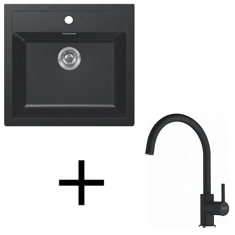 Set T122 Tectonit sudoper Franke SID 610+ Slavina FC 6018 / Crna