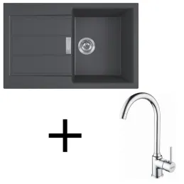 Set T104 Tectonit sudoper Franke S2D 611-78 + Slavina FP 9000 / Crna