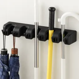 Univerzalna vješalica za metle i mopove / Crna