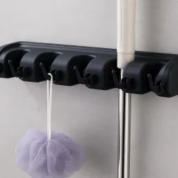 Univerzalna vješalica za metle i mopove / Crna