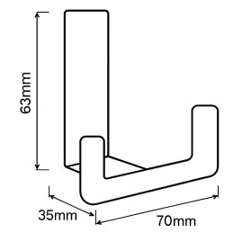 Vješalica ZENO DUO / Crna mat