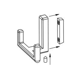 Vješalica ZENO DUO / Crna mat