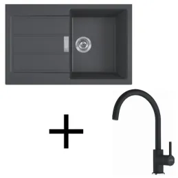 Set T123 Tectonit sudoper Franke S2D 611-78 + Slavina FC 6018 / Crna