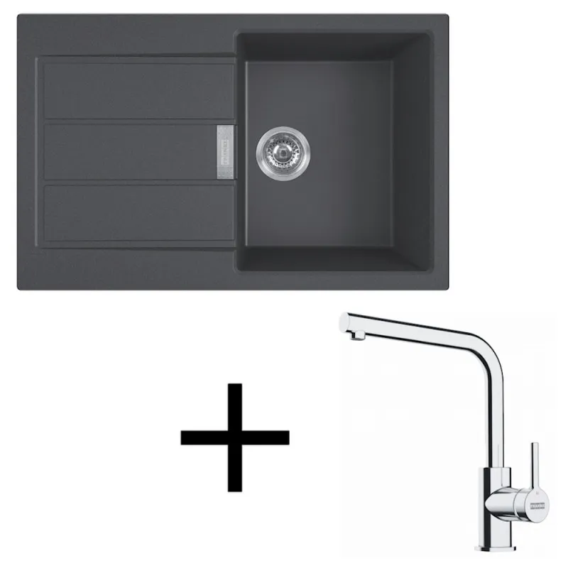 Set T123 Tectonit sudoper Franke S2D 611-78 + Slavina FS 3230 / Crna